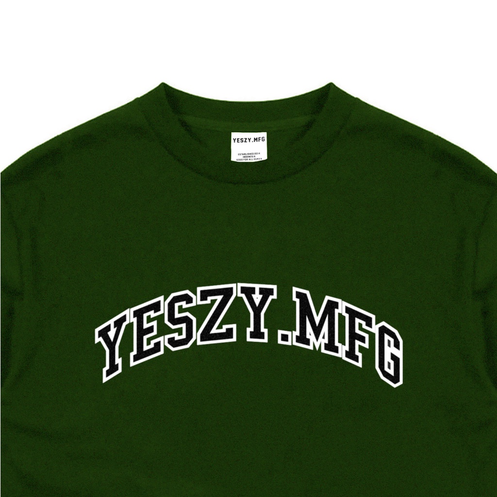 YESZY.MFG Tshirt Forest Green Almighty F Black White