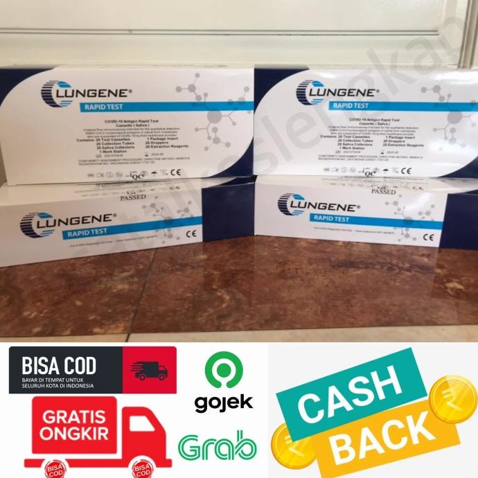 Lungene saliva antigen test isi 20T dapat cashback langsung