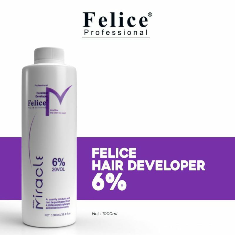 FELICE Hair Developer 3% 6% 9% 12% 1000mL | Peroxide 1L | Oxidant