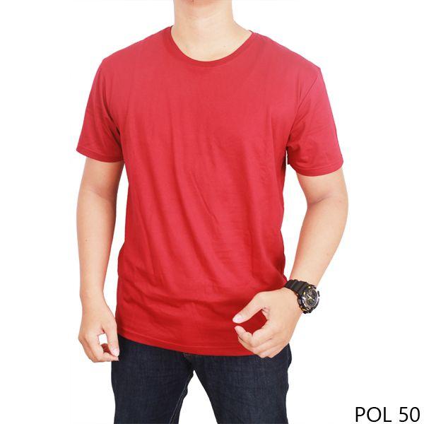 Kaos Polos Pendek Maroon Cotton Combed - POL 50