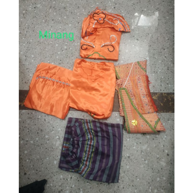 Setelan Baju Adat Anak Minang Usia TK, SD, SMP - Couple Baju Adat Anak Minang