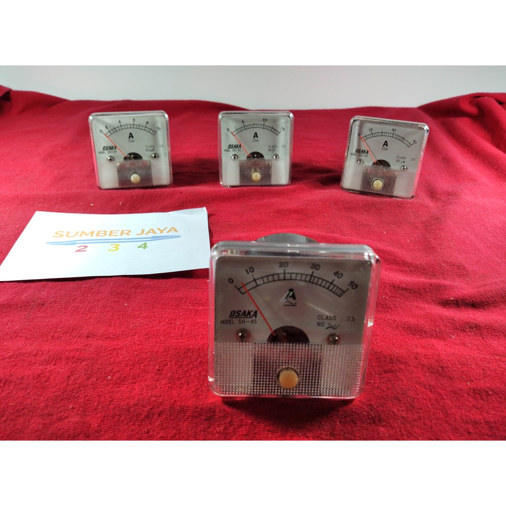 Ampere Meter Analog 0-50A SH-45/  Panel Analog  Jarum 50A TERMURAH