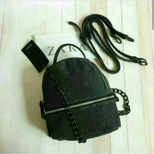 Tas Zara BackPack Glitter Original