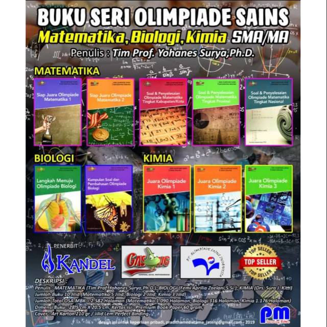 Buku OSN SMA (Matematika, Kimia, Biologi) Penulis TIM Prof. Yohanes Surya Ph. D