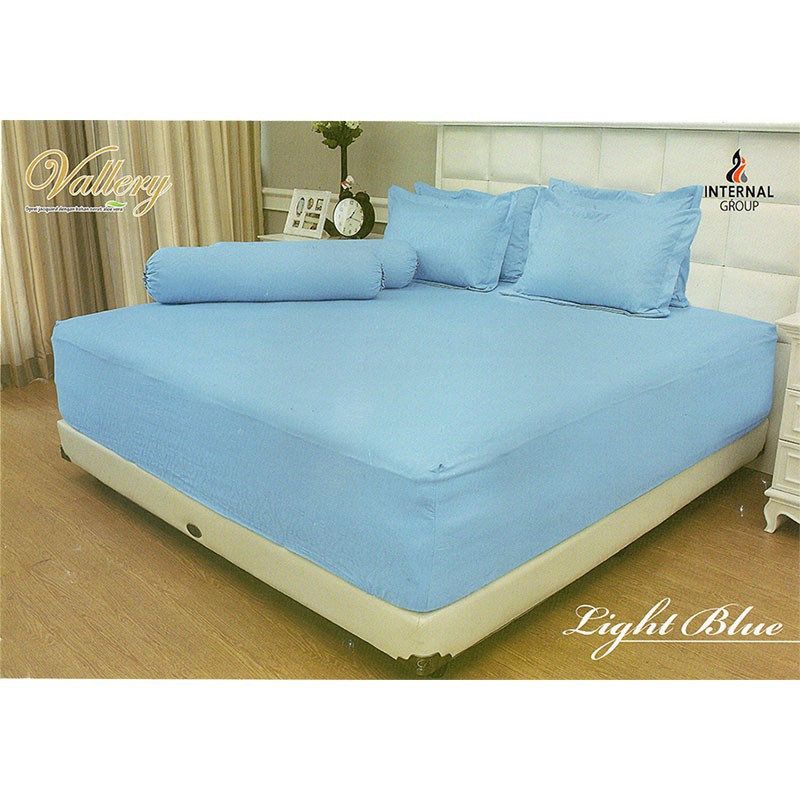 WW Sprei Tinggi 30 cm Vallery Quincy 120 LIGHT BLUE 120x200 Single Size no 3 valery t30 biru laut
