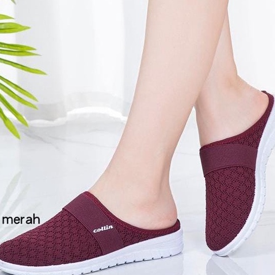 Sepatu Sandal Bustong Wanita Merk Collin original brand Rajut import TX63 &amp; TX63-W - Sepatu rajut untuk wanita mu