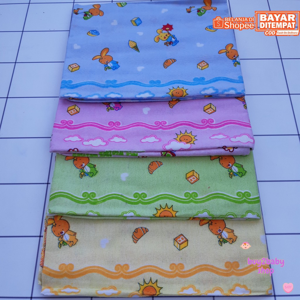 Bedong bayi HOGA full print warna motif hemat murah berkualitas 110 x 90 cm isi 3-6 PCS