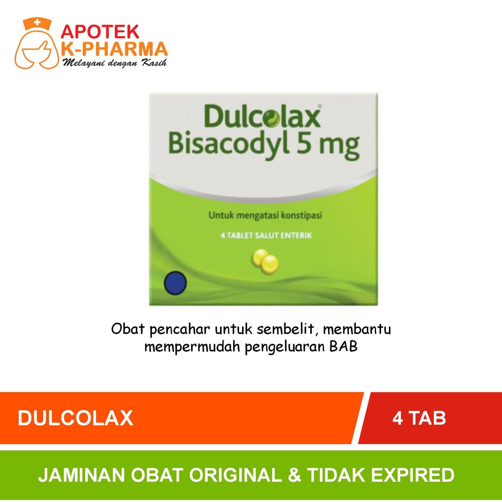 Dulcolax 5 mg Isi 4 Tablet Original Sanofi