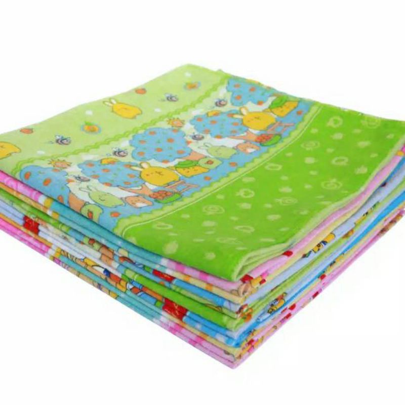 1 lusin bedong bayi kain flanel termurah | bedong bayi halus 90x78 selimut bayi murah