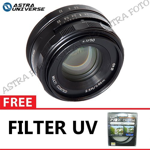 Paling Murah   LENSA MEIKE 50mm F2.0 FOR FUJIFILM MIRRORLESS XA2 XA3 XT10 XM1 XT1 XT2