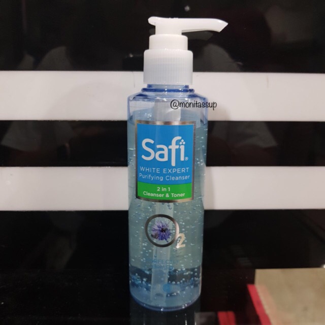 SAFI ultimate bright 2in1 cleanser&amp;toner 150ml/white expert 2in1 cleanser toner-cuci muka