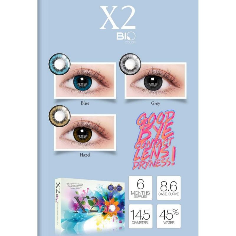 {BISA COD} SOFTLENS X2 BIO COLOR BY EXOTICON NORMAL &amp; MINUS -0.50 SD -6.00