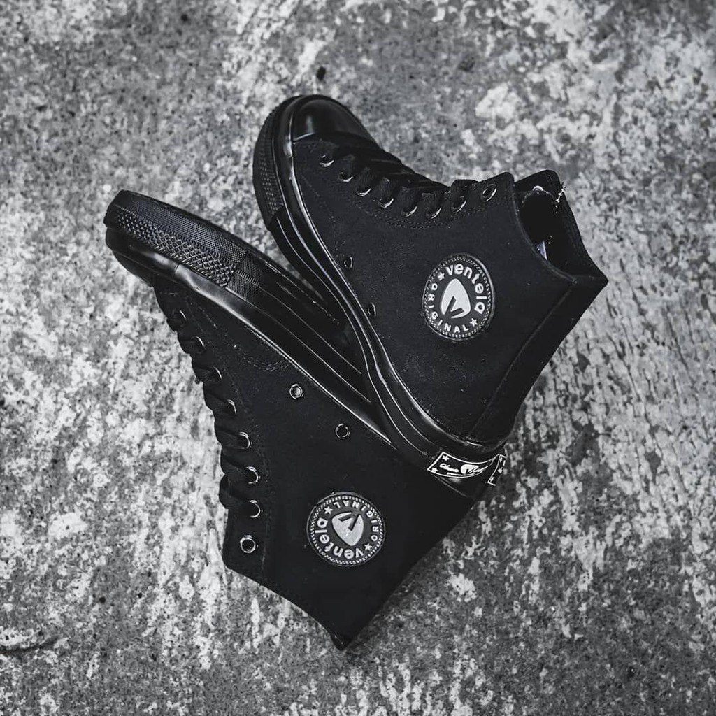 Sepatu Sneakers Ventela Bts 70s High - All Black - Blue - Charcoal - Yellow