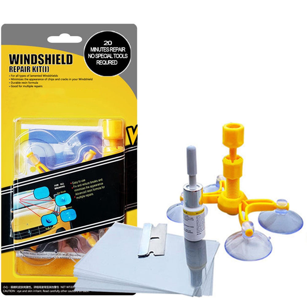 Lem Kaca Mobil Retak Windshield Repair Kit Original Jendela Retak Pecah Memperbaiki Kaca Retak