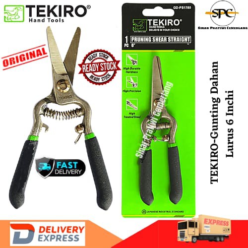 

TEKIRO - Gunting Dahan Lurus UK 6 inchi - Alat Gunting Tanaman - Original GD-PS1780