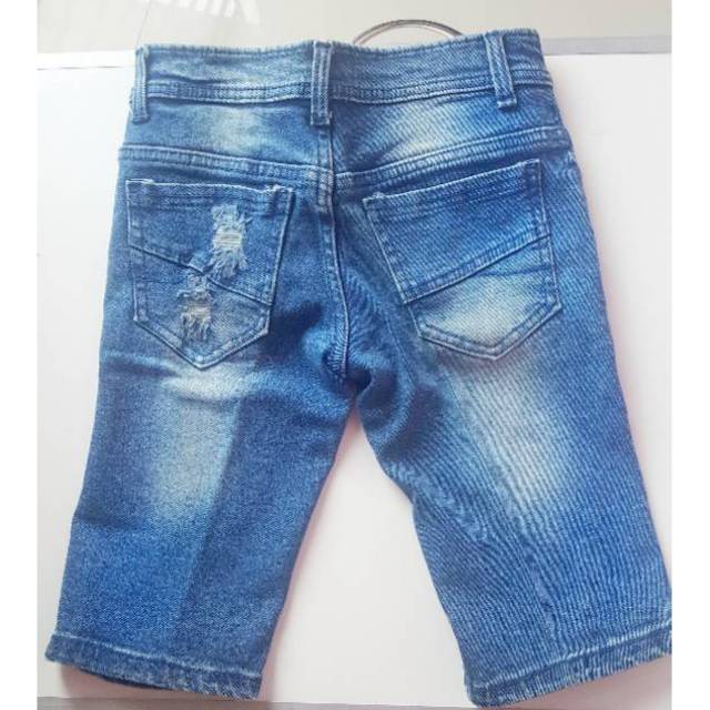 celana jeans setengah tiang ripped