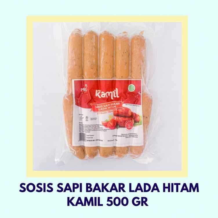 Sosis Sapi Bakar Lada Hitam Kamil (mini) 500gr