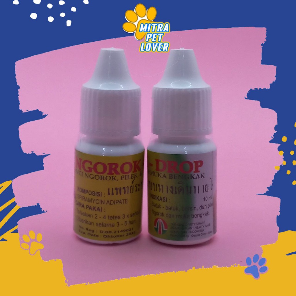 OBAT TETES ANTI PILEK AYAM UNGGAS - NGOROK DROP 10ML ORIGINAL -  ATASI NGOROK BATUK BERSIN FLU , MUKA BENGKAK PADA AYAM CHICKEN - AMPUH - MURAH - ASLI GARANSI KUALITAS - AMAN- PET ANIMAL HEALTHCARE &amp; VETERINARY TAMASINDO VITAMIN TERNAK HEWAN MITRAPETLOVER