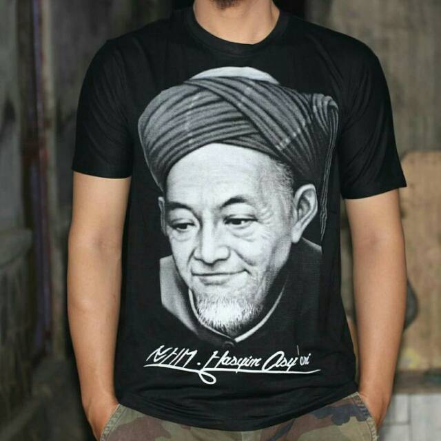 Baju kaos spandek gambar kh. Hasyim asy'ari