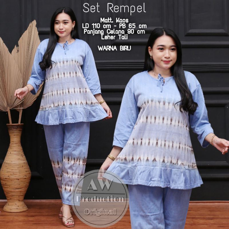 One Set Wanita Panjang Model Ruffel Soft Non Busui Babydol/Piyama Wanita Dewasa Kekinian Adem Murah