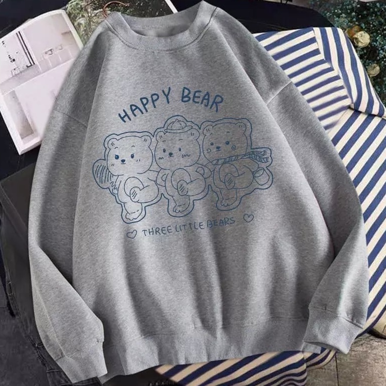 MVP - Happy Bear Sweater - Sweater Hoodie Unisex Terbaru