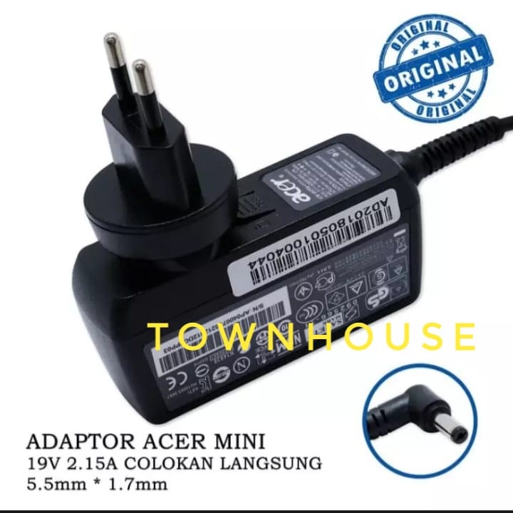 Adaptor Charger Laptop Acer Aspire One D255 D270 522 532 532H 19V 2.15A ORIGINAL