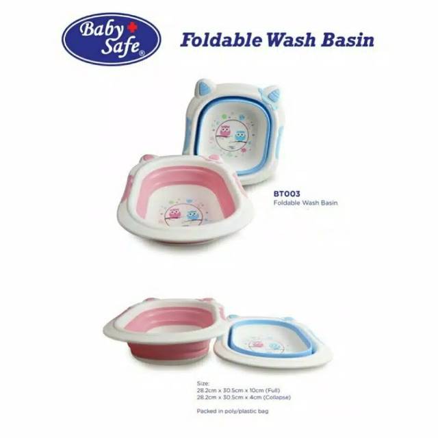 Foldable wash basin baby safe / wadah air untuk membasuh si kecil