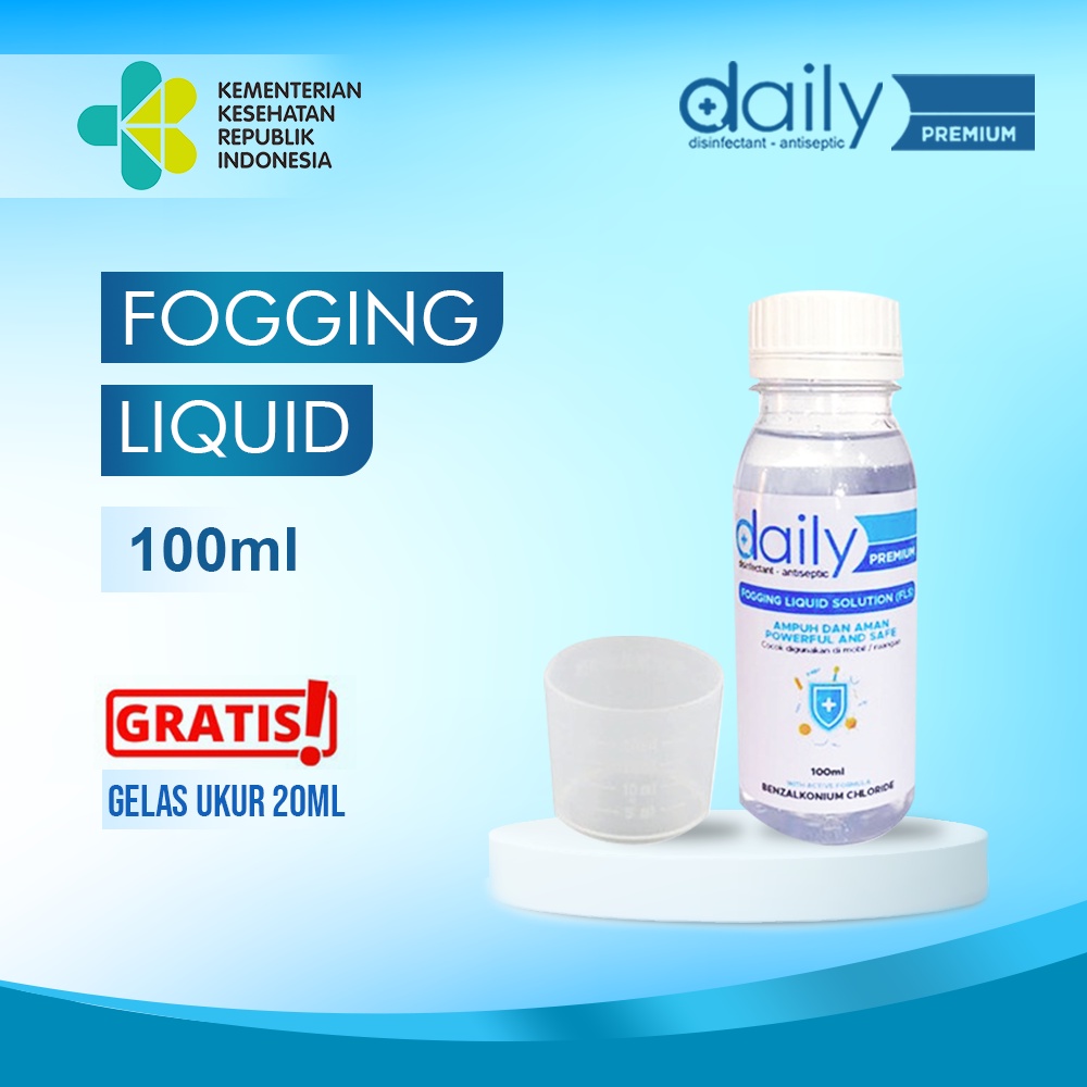 DESINFEKTAN FOGGING DAILY PREMIUM FOGGING LIQUID SOLUTIONS (FLS) 100ML KHUSUS MESIN FOGGING ASAP