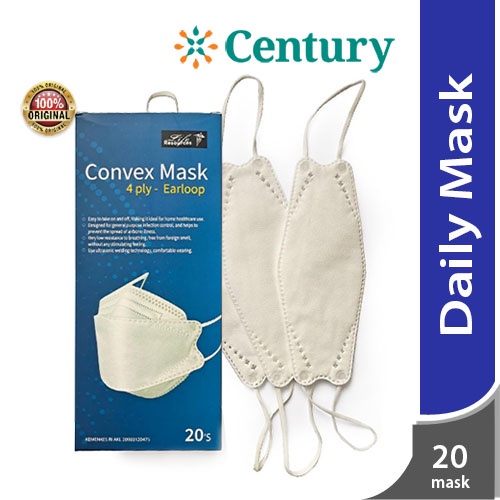Life Resources Convex Mask Earloop White / LifeResources / Masker Wajah / Covid