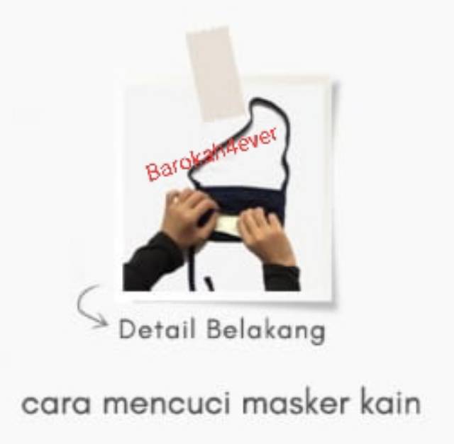 Masker Kain Nibras 2 Lapis MC 002 I (Bisa Di Isi Tisue)