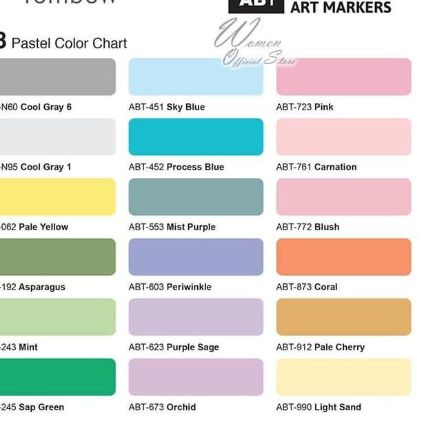 

-913 TOMBOW ABT DUAL BRUSH PEN PASTEL COLOURS COLLECTION KOLEKSI 18 WARNA