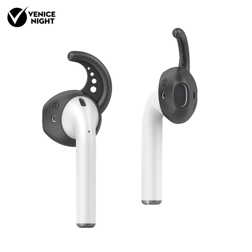 1 Pasang Cover Earbud Anti Hilang Bahan Silikon Untuk Airpods 1 2