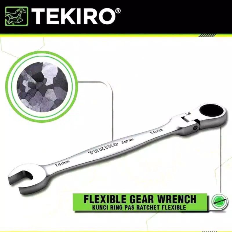 KUNCI RING PAS RACHET FLEXIBLE 12 MM TEKIRO / FLEXIBLE GEAR WRENCH