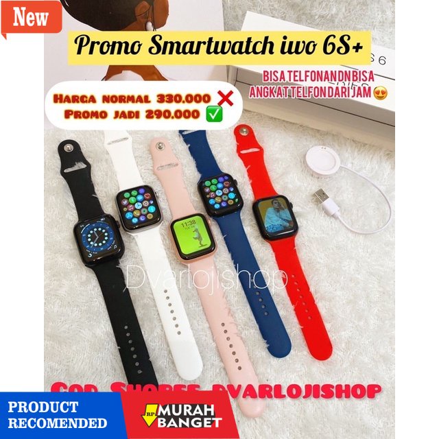 Jam digital wanita terbaik- SMARTWATCH IWO 6S+ BISA TELPONAN
