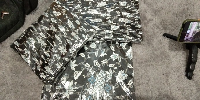 Couple Babydoll Long Hand Melati Silver/brukat/sarimbit