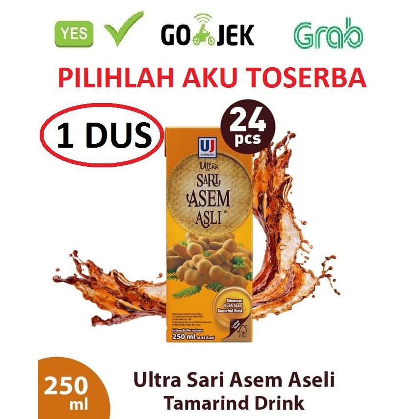 ULTRA SARI ASEM ASLI 250 ML - ( 1 DUS ISI 24 PCS )