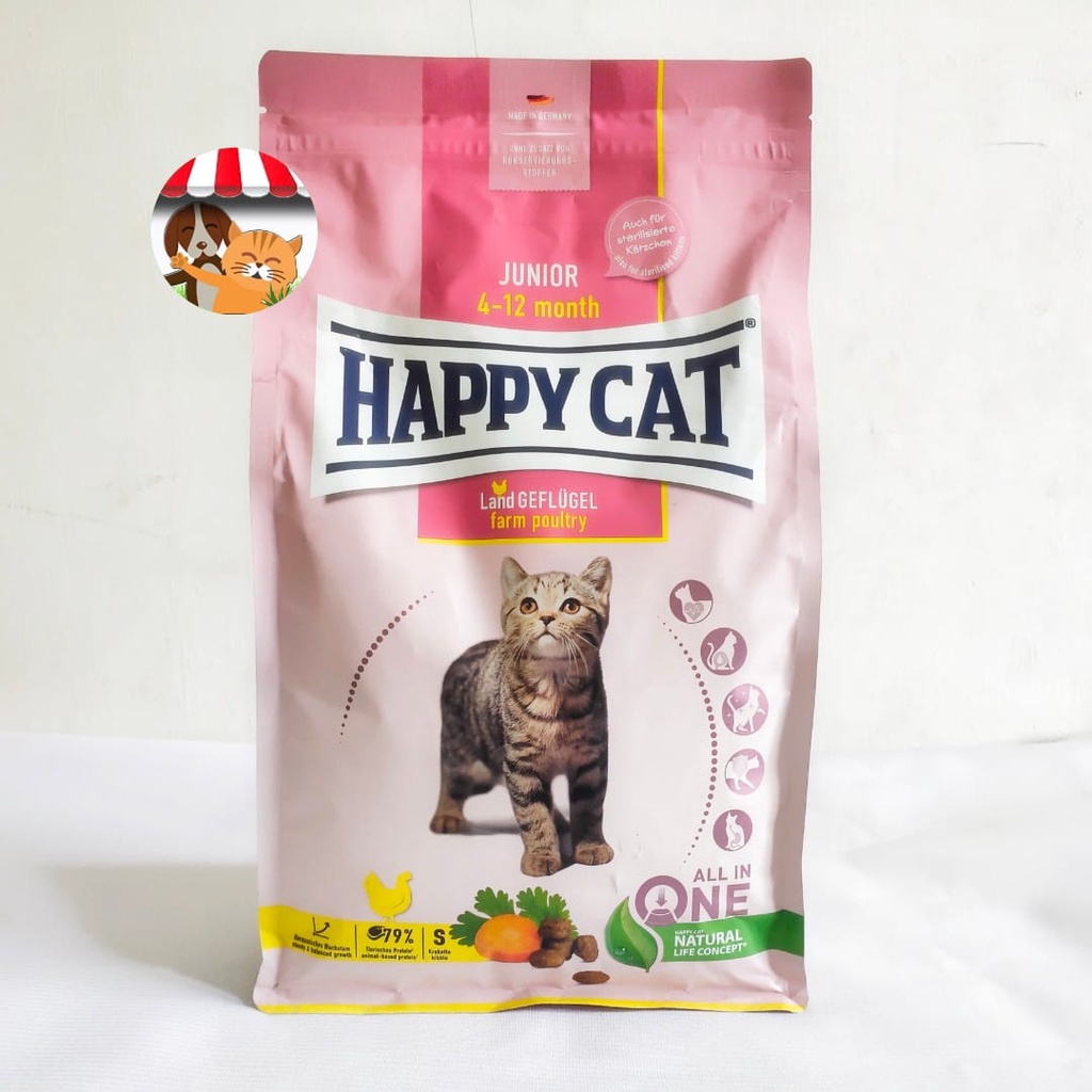 Happy Cat Young Junior Farm Poultry 1.3kg - Makanan Anak Kucing