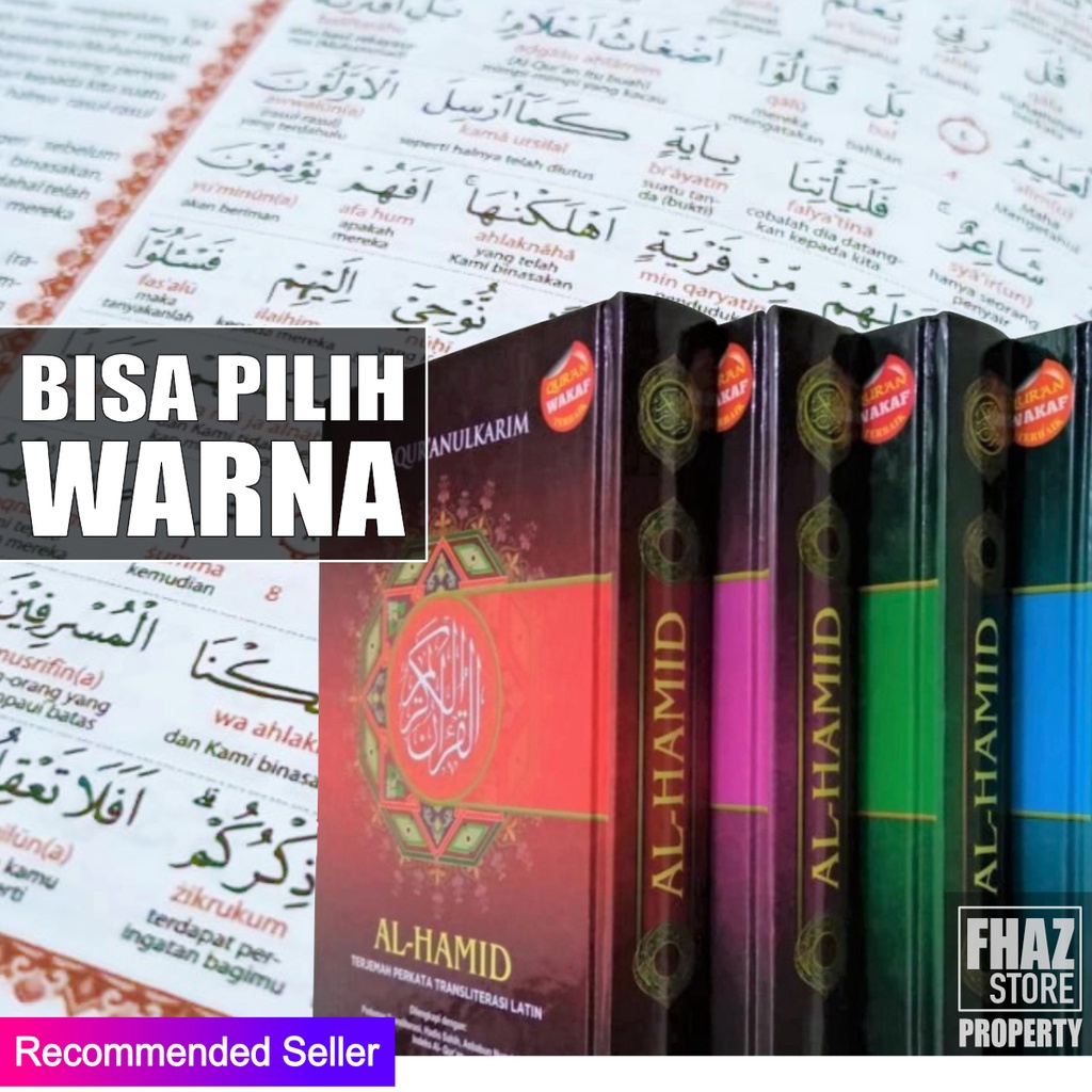 Alquran A5 Al quran Terjemah Perkata Arab Latin dan Terjemahan Al Quran Ukuran Sedang Murah