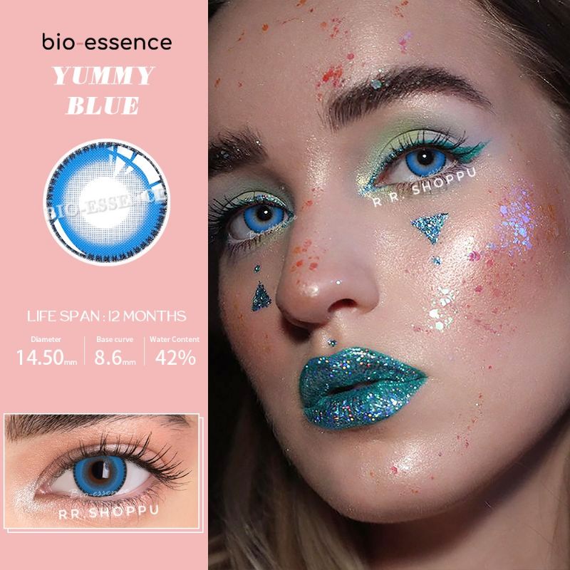 Softlens yummy blue biru