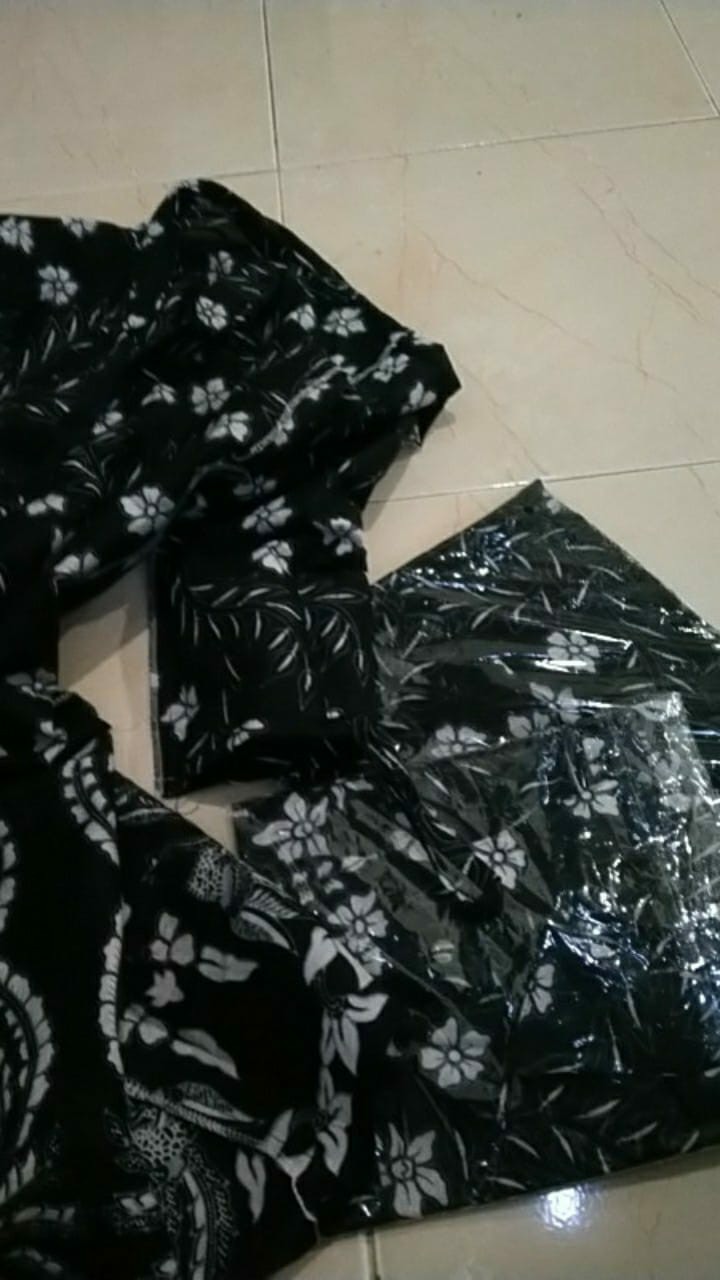 Maura Coupel Batik Couple Keluarga Sania Ruffle Ori Ndoro Jowi Dnt Motif Manuk Tarung