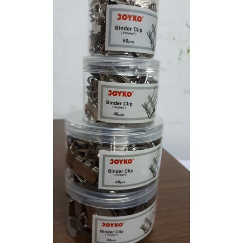 

Joyko Binder Clip Stainless 107SL Klip Kertas 107 SL Premium Isi 40
