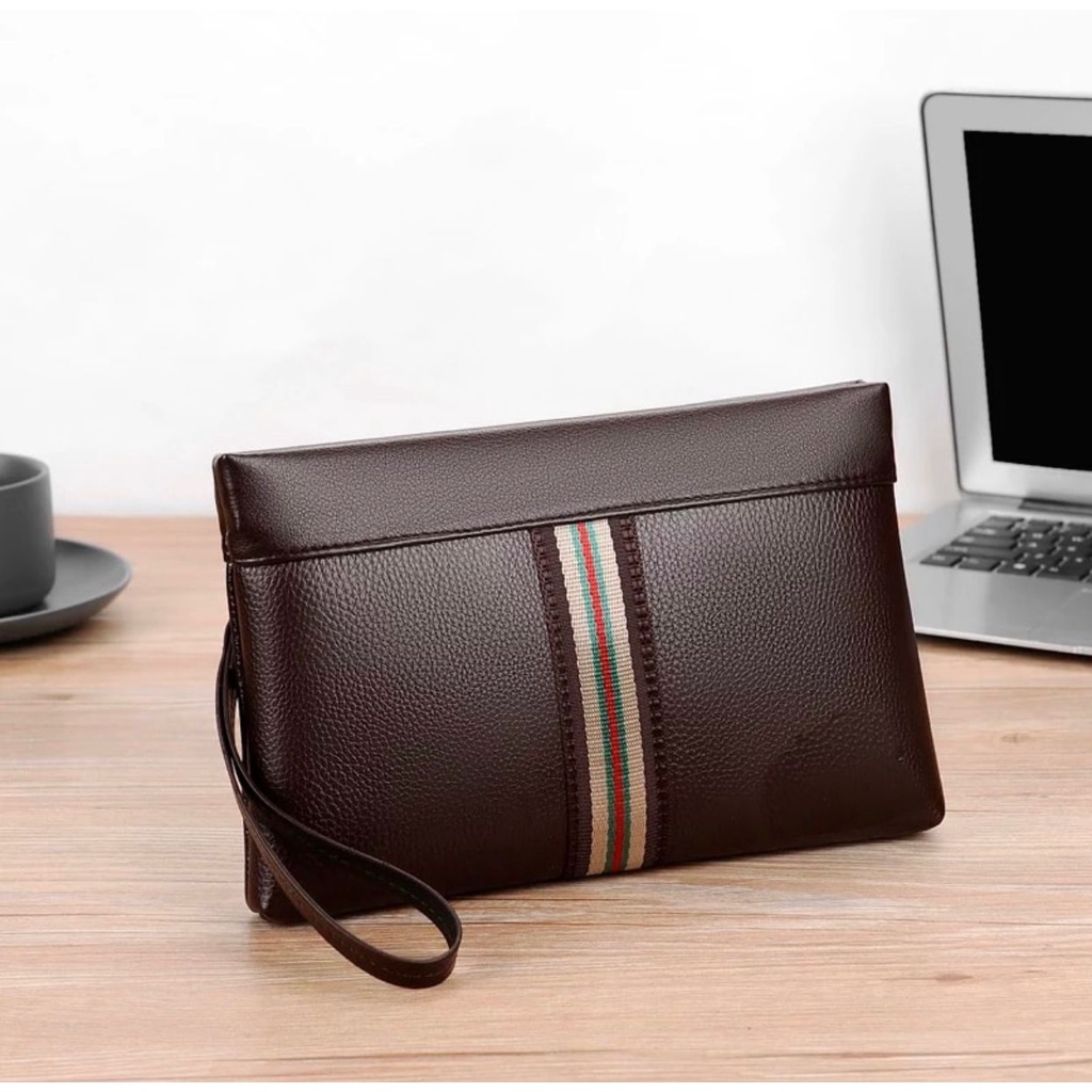 Handbag Kulit Clutch Kulit Unisex Tas Tangan Clutch Pria Import Clutch Pria Wanita W08 MF19 - CLUTCH KULIT PRIA WANITA