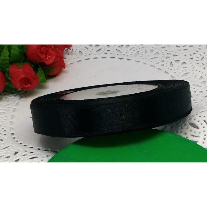 

Pita Satin Hitam Ukuran 1/2" / 0,5 inch / 1,3 cm roll