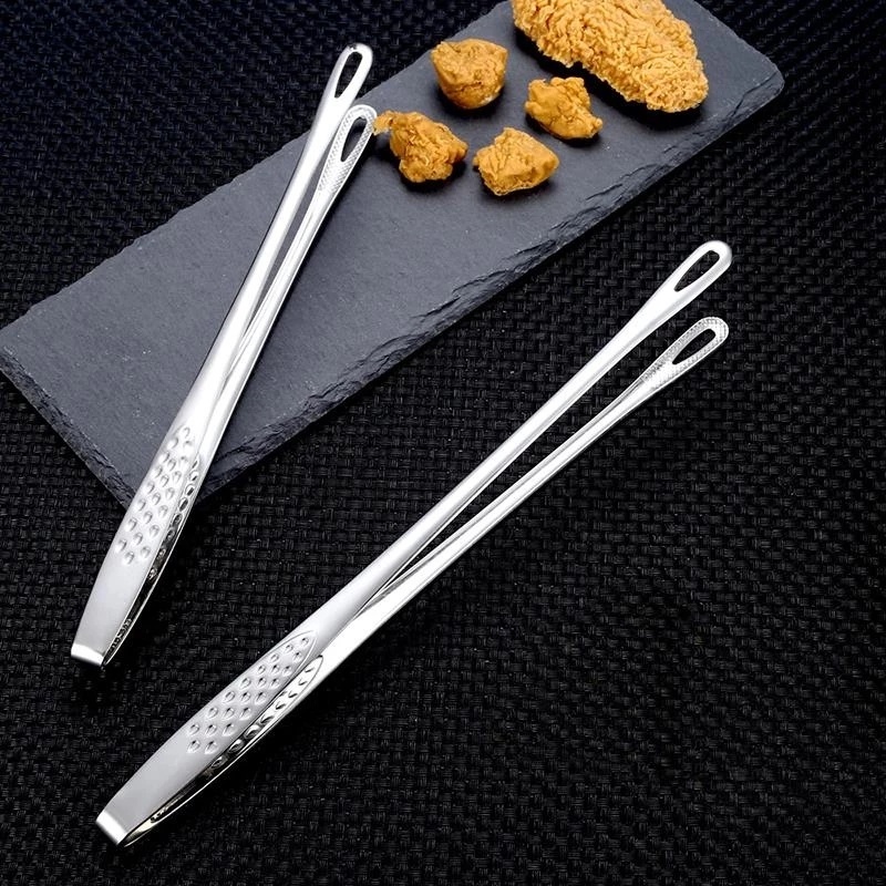 20/23/28cm Stainless Steel Food Tongs / Long Handle Non-Slip Steak Sugar Barbecue Clip / Kitchen Tools