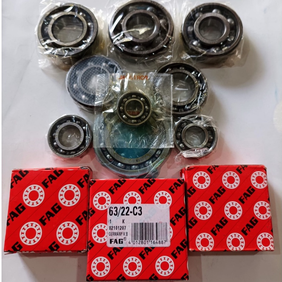 bearing lahar rasio  krek as  laker kruk as komplit set ninja r  ninja rr fag c3 germany