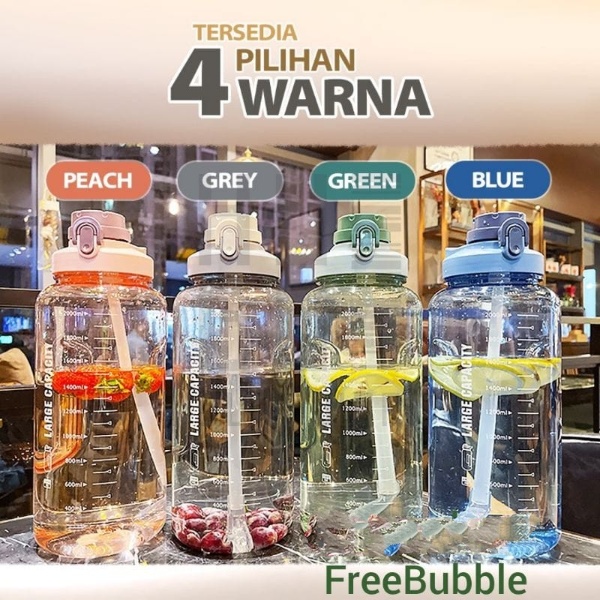 BOTOL MINUM  SELIYA BIG 2.4 LITER / BOTOL MINUM VIRAL BENING 2 LITER TRANSFARAN FREE BUBBLE