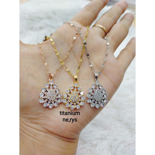 kalung titanium mata satu, tidak luntur