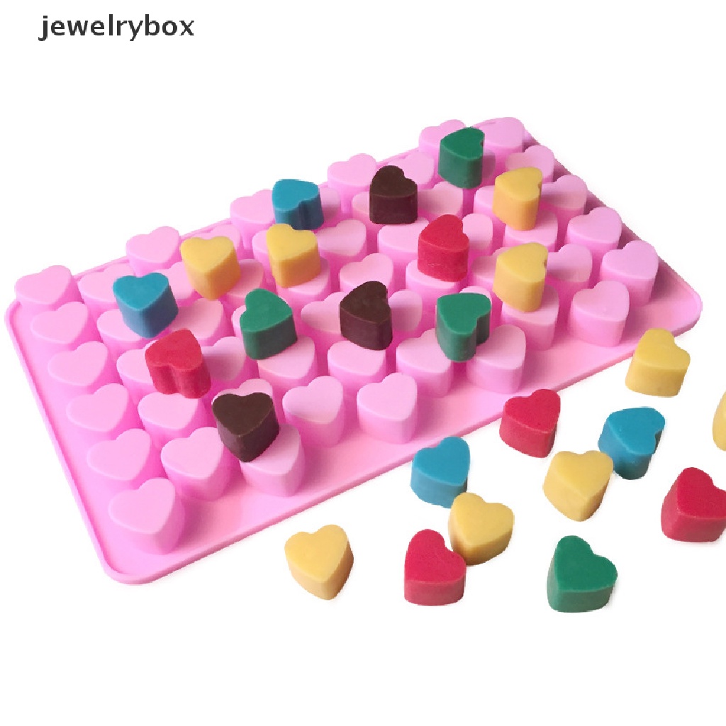 (jewelrybox) Cetakan Es Batu / Cokelat / Fondant Bentuk Hati 3D Bahan Silikon Untuk Dekorasi Kue DIY