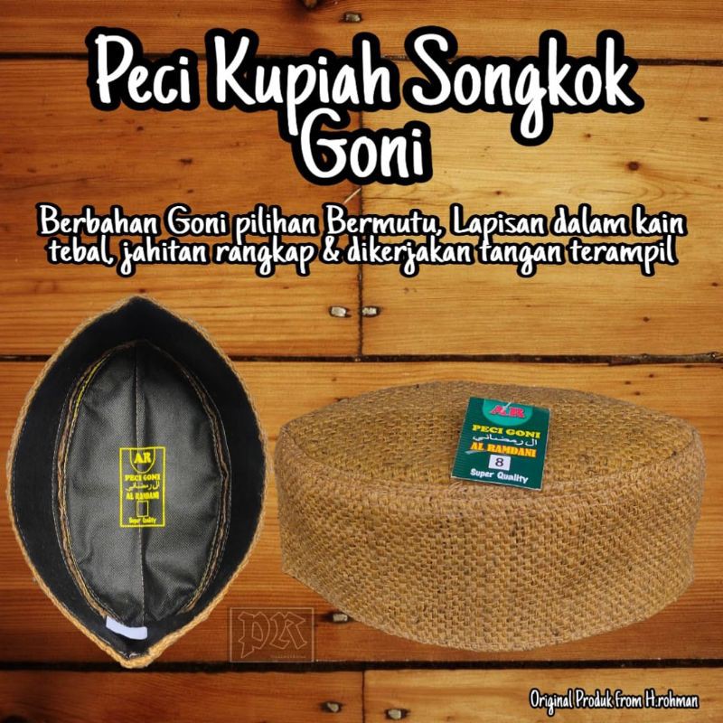 PECI BAHAN GONI JADUL KLASIK UNIK KOPIAH KARUNG GONI SONGKOK KARUNG GONI KLASIK PECI GONI POLOS MURA