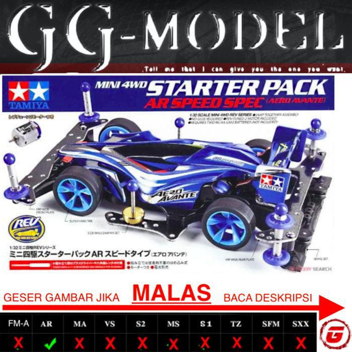 grosir  TAMIYA MINI 4WD STARTER PACK AR AERO AVANTE (RE-RELEASE) Berkualitas